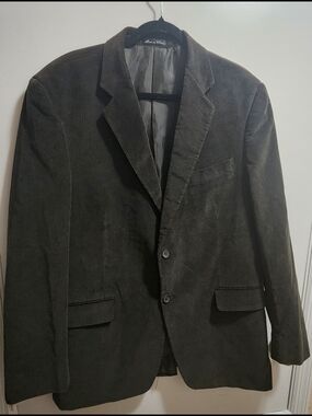 Zagato Corduroy Blazer 44L Brown Lined Sport Coat